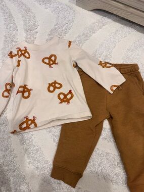 Cat & Jack Cream Toddler Tee with Subtle Orange Logo